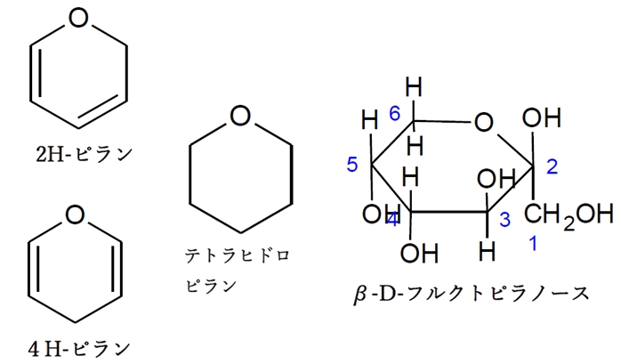 糖 フラノース，ピラノースとは？違い